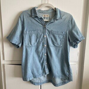 Madewell short sleeve chambray button down